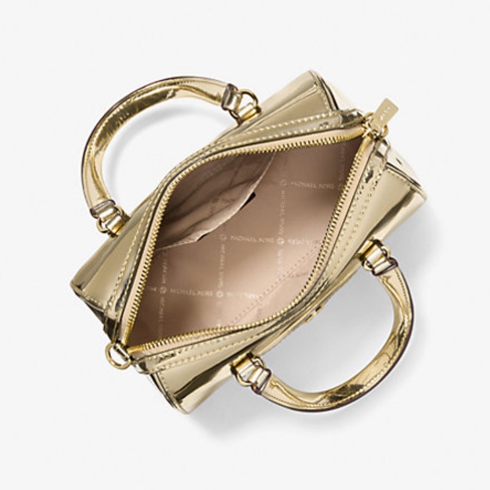 MICHAEL KORS Jet Set Small Metallic Convertible Crossbody Duffle Xbody
Pale Gold - Picture 2 of 16